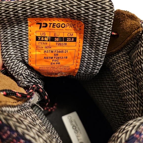 Women's TEGOPRO composite toe waterproof puncture resistant 6" boot size 7.5M - Picture 5 of 11